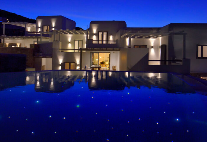 Villa Indigo night outside